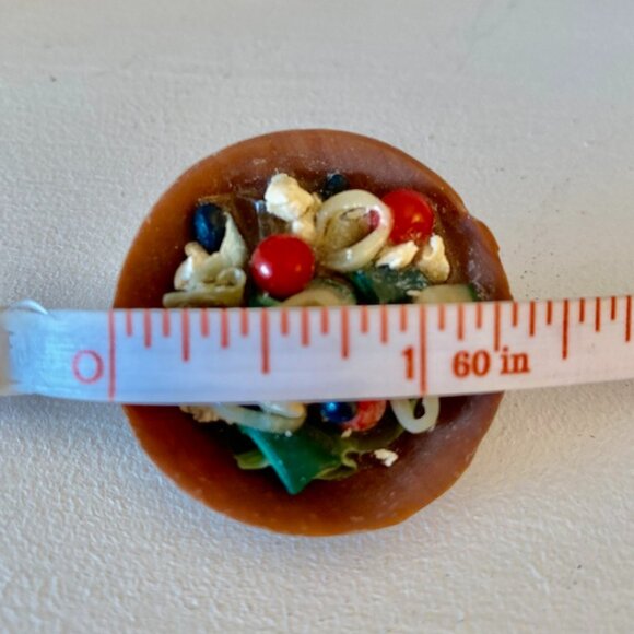 Quirky Veggie Pasta Brooch - Picture 3 of 3